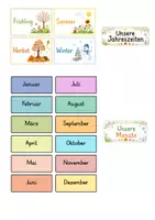 Vorschau - Poster - Jahreszeiten- und Monatsschilder für Tafel und Kalender - Seite 1