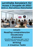 Vorschau - Arbeitsblätter - Access 3 Unit 2: Marvellous Manchester (ab 2022) Lerntheke - Deckblatt