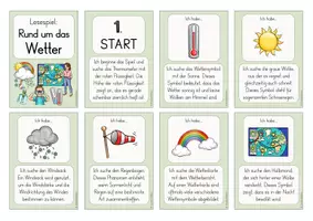 Vorschau - Arbeitsblätter - Wetter - Lesespiel (3./4. Klasse) - Seite 1