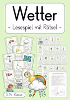Vorschau - Arbeitsblätter - Wetter - Lesespiel (3./4. Klasse) - Deckblatt
