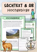 Vorschau - Arbeitsblätter - Hochgebirge Arbeitsblätter - Deckblatt