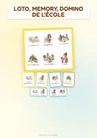 Aperçu - Jeux - Coffret de jeux rentrée « Loto, Memory, Domino de l'école » - Page 1