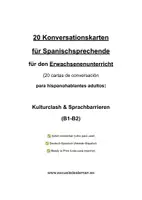 Vista previa - Hojas de trabajo - Alemán Deutsch 20 tarjetas de conversación B1-B2 adultos - página 1