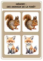 Aperçu - Jeux - Mémory - Les animaux de la forêt - Page de couverture