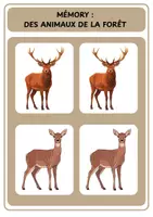 Aperçu - Jeux - Mémory - Les animaux de la forêt - Page 1