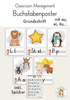 Vorschau - Bundle: Buchstabenposter in verschiedenen Schulschriften - Seite 1