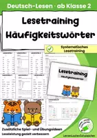 Vorschau - Anderer Materialtyp - Lesetraining Häufigkeitswörter | Lesestreifen & Sichtworttraining | Deutsch Klasse 2 - Seite 1