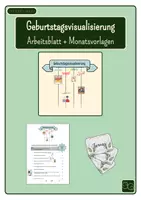 Vorschau - Arbeitsblätter - Geburtstagsvisualisierung für die Klasse - Deckblatt