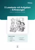 Vorschau - Arbeitsblätter - Erfindungen – 5 Lesetexte mit Aufgaben | Klasse 3–4 - Deckblatt