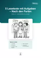 Vorschau - Arbeitsblätter - Schulstart – 25 Lesetexte mit Aufgaben | Materialpaket Klasse 3–4 - Seite 1