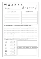 Vorschau - Arbeitsblätter - Wochenjournal editierbar - Seite 2