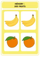 Aperçu - Jeux - Mémory - Des fruits - Page 1