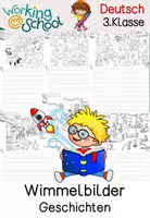 Vorschau - Stationenlernen - Wimmelbild | Geschichten schreiben | freies Schreiben | Klasse 3 - Seite 1