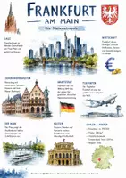Vorschau - Arbeitsblätter - Lernposter + Arbeitsblätter zum Thema "Frankfurt am Main" + Lösung & MP3 + Mindmap + Infografik - Deckblatt