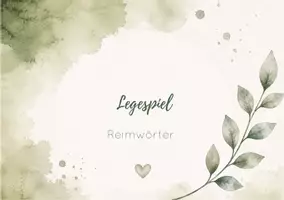 Vorschau - Spiele - Titelseite Lesespiel Reimwörter - Deckblatt