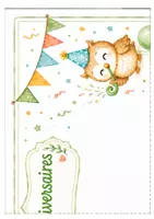 Aperçu - Matériel pour travaux manuels / dessin - kit anniversaire hibou - Page 1