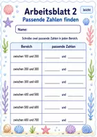 Vorschau - Arbeitsblätter - Zahlenstrahl bis 1000 | Mathematik Klasse 3 | 6 Arbeitsblätter als PDF - Seite 2