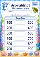 Vorschau - Arbeitsblätter - Zahlenstrahl bis 1000 | Mathematik Klasse 3 | 6 Arbeitsblätter als PDF - Seite 3