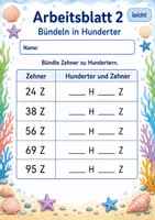Vorschau - Arbeitsblätter - Bündeln und Entbündeln bis 1000 | Mathematik Klasse 3 | 6 Arbeitsblätter als PDF - Seite 2