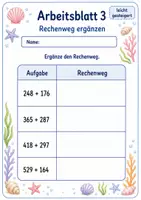 Vorschau - Arbeitsblätter - Halbschriftlich addieren bis 1000 | Mathematik Klasse 3 | 6 Arbeitsblätter als PDF - Seite 3