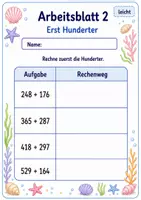 Vorschau - Arbeitsblätter - Rechenwege Addition bis 1000 | Mathematik Klasse 3 | 6 Arbeitsblätter als PDF - Seite 2