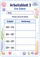 Vorschau - Arbeitsblätter - Rechenwege Addition bis 1000 | Mathematik Klasse 3 | 6 Arbeitsblätter als PDF - Seite 3