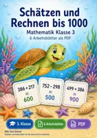 Vorschau - Arbeitsblätter - Schätzen und Rechnen bis 1000 | Mathematik Klasse 3 | 6 Arbeitsblätter als PDF - Deckblatt