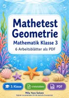 Vorschau - Arbeitsblätter - Mathetest Geometrie | Mathematik Klasse 3 | 6 Arbeitsblätter als PDF - Deckblatt