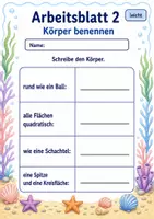 Vorschau - Arbeitsblätter - Mathetest Geometrie | Mathematik Klasse 3 | 6 Arbeitsblätter als PDF - Seite 2
