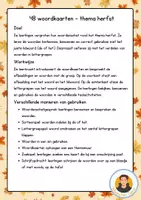 Voorbeeld - woordkaarten - thema herfst - Pagina 1