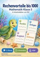 Vorschau - Arbeitsblätter - Rechenvorteile bis 1000 | Mathematik Klasse 3 | 6 Arbeitsblätter als PDF - Deckblatt