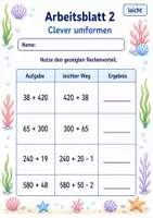 Vorschau - Arbeitsblätter - Rechenvorteile bis 1000 | Mathematik Klasse 3 | 6 Arbeitsblätter als PDF - Seite 2