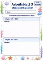 Vorschau - Arbeitsblätter - Schriftliche Addition | Mathematik Klasse 3 | 6 Arbeitsblätter als PDF - Seite 3