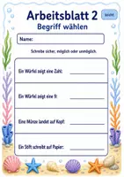 Vorschau - Arbeitsblätter - Zufall und wahrscheinlich | Mathematik Klasse 3 | 6 Arbeitsblätter als PDF - Seite 2