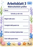 Vorschau - Arbeitsblätter - Zufall und wahrscheinlich | Mathematik Klasse 3 | 6 Arbeitsblätter als PDF - Seite 3