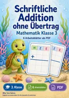 Vorschau - Arbeitsblätter - Schriftliche Addition ohne Übertrag | Mathematik Klasse 3 | 6 Arbeitsblätter als PDF - Deckblatt