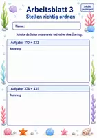 Vorschau - Arbeitsblätter - Schriftliche Addition ohne Übertrag | Mathematik Klasse 3 | 6 Arbeitsblätter als PDF - Seite 3
