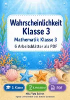 Vorschau - Arbeitsblätter - Wahrscheinlichkeit Klasse 3 | Mathematik Klasse 3 | 6 Arbeitsblätter als PDF - Deckblatt
