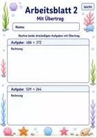 Vorschau - Arbeitsblätter - Schriftliche Addition dreistellig | Mathematik Klasse 3 | 6 Arbeitsblätter als PDF - Seite 2