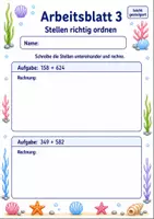 Vorschau - Arbeitsblätter - Schriftliche Addition dreistellig | Mathematik Klasse 3 | 6 Arbeitsblätter als PDF - Seite 3