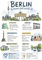 Vorschau - Arbeitsblätter - Lernposter + Arbeitsblätter zum Thema "Berlin" + Lösung & Fragen & MP3 + Mindmap + Infografiken - Deckblatt