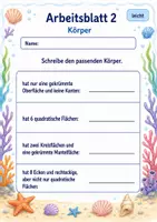 Vorschau - Arbeitsblätter - Geometrie Übungen Klasse 3 | Mathematik Klasse 3 | 6 Arbeitsblätter als PDF - Seite 2