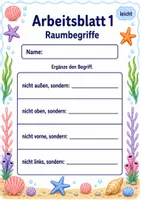 Vorschau - Arbeitsblätter - Orientierung im Raum Klasse 3 | Mathematik Klasse 3 | 6 Arbeitsblätter als PDF - Seite 1