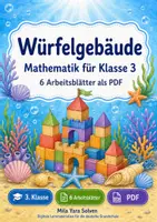 Vorschau - Arbeitsblätter - Würfelgebäude Klasse 3 | Mathematik Klasse 3 | 6 Arbeitsblätter als PDF - Deckblatt