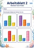 Vorschau - Arbeitsblätter - Würfelgebäude Klasse 3 | Mathematik Klasse 3 | 6 Arbeitsblätter als PDF - Seite 2