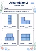 Vorschau - Arbeitsblätter - Würfelgebäude Klasse 3 | Mathematik Klasse 3 | 6 Arbeitsblätter als PDF - Seite 3