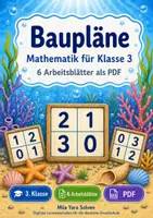 Vorschau - Arbeitsblätter - Baupläne Klasse 3 | Mathematik Klasse 3 | 6 Arbeitsblätter als PDF - Deckblatt