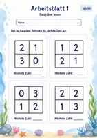 Vorschau - Arbeitsblätter - Baupläne Klasse 3 | Mathematik Klasse 3 | 6 Arbeitsblätter als PDF - Seite 1