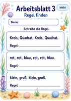 Vorschau - Arbeitsblätter - Muster Fortsetzen Klasse 3 | Mathematik Klasse 3 | 6 Arbeitsblätter als PDF - Seite 3