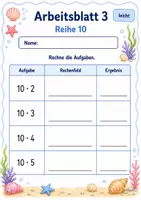 Vorschau - Arbeitsblätter - Einmaleins Wiederholung | Mathematik Klasse 3 | 6 Arbeitsblätter als PDF - Seite 3